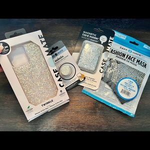 Phone case is for an I phone 13 pro max. All brand new